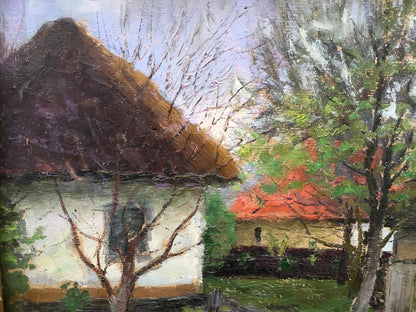 Oil painting Rural life Ivan Kirillovich Tsyupka