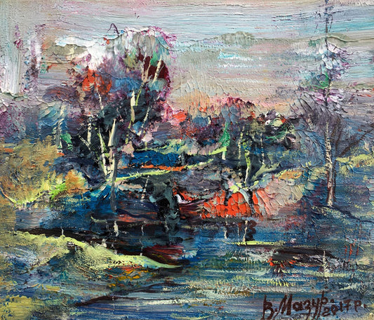 Abstract oil painting Deep in nature Mazur Vladimir