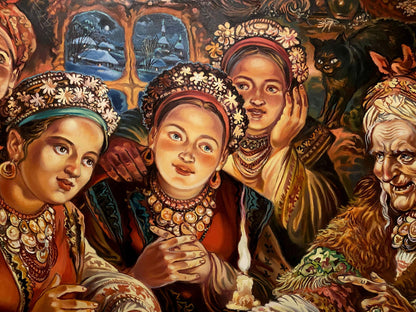 Oil painting Fortune telling Alexander Arkadievich Litvinov