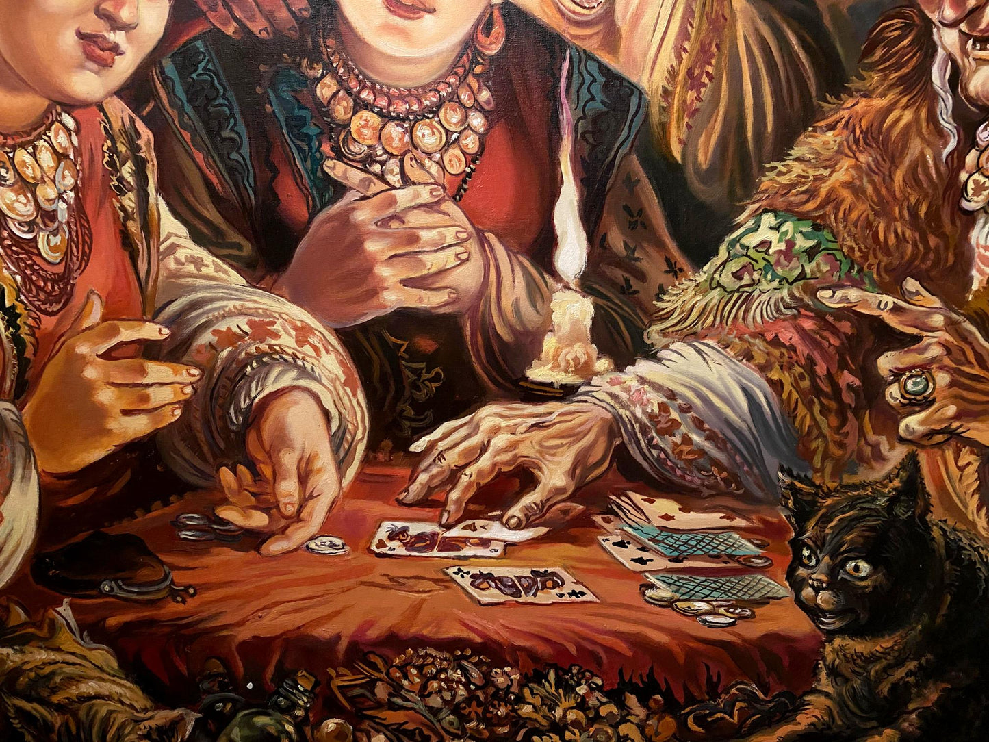 Oil painting Fortune telling Alexander Arkadievich Litvinov