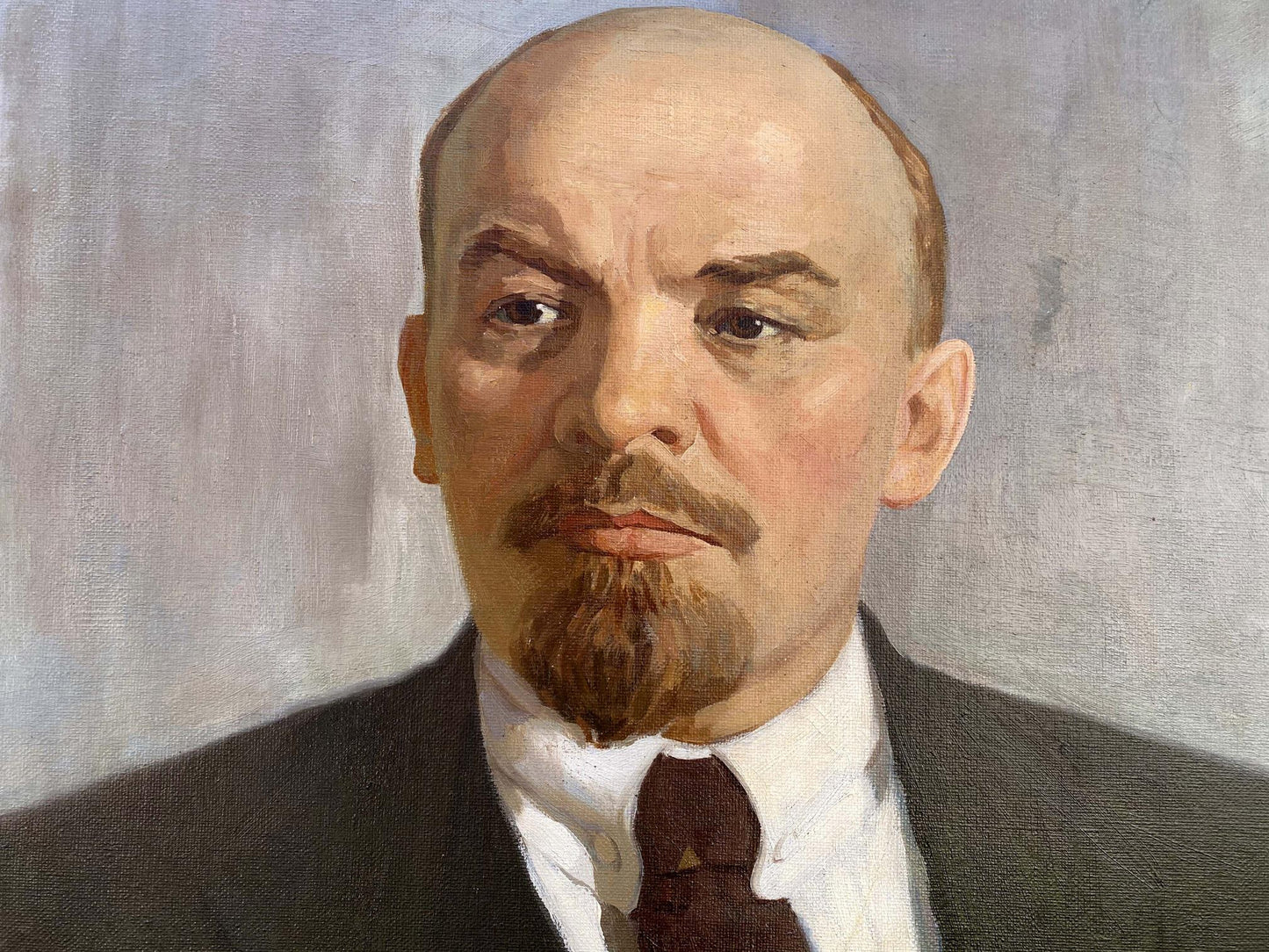 Oil painting Portrait of Lenin in a suit Unknown artist