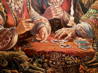 Oil painting Fortune telling Alexander Arkadievich Litvinov