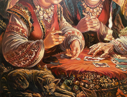 Oil painting Fortune telling Alexander Arkadievich Litvinov