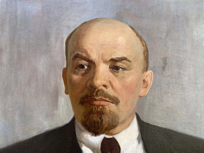 Oil painting Portrait of Lenin in a suit Unknown artist