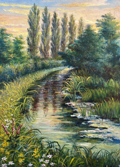 Oil painting Natural landscape Unknown artist