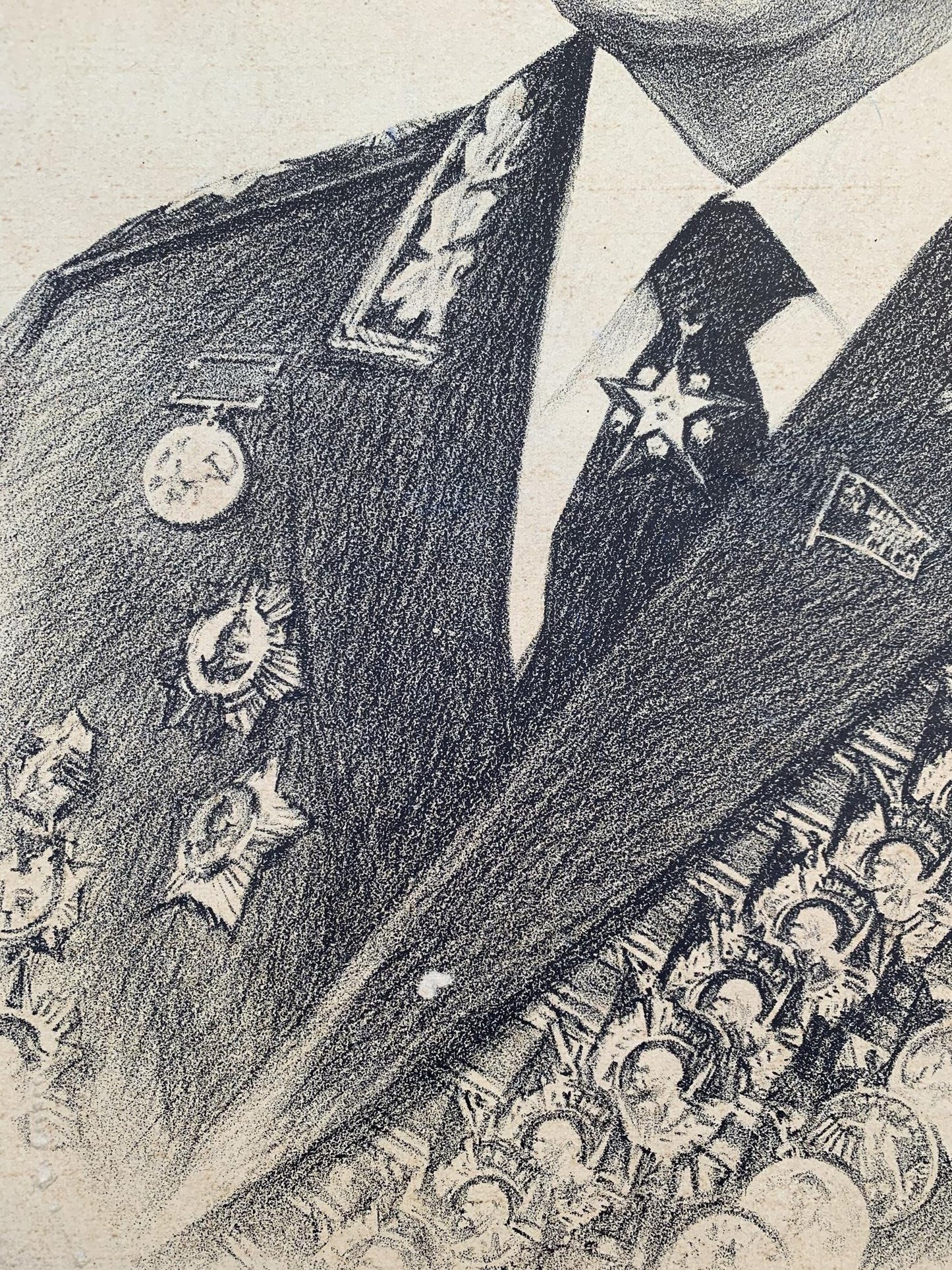 Pencil painting Unnamed veteran Alexander Arkadievich Litvinov