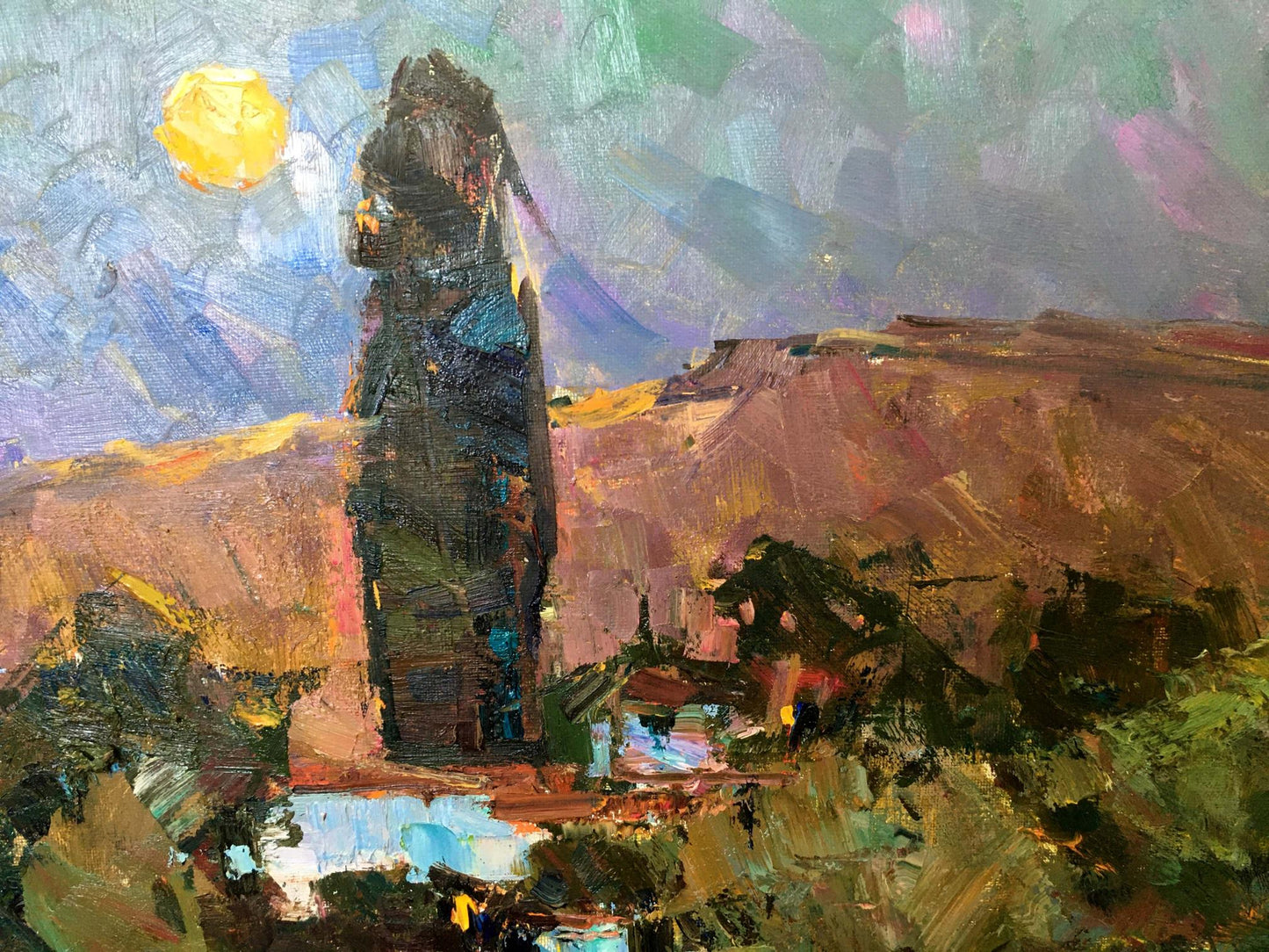 Oil painting Crimean night Zaborovsky Leonid Alexandrovich