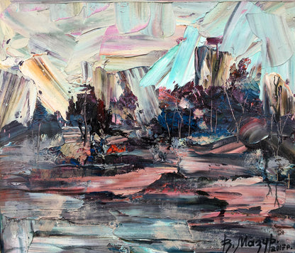Abstract oil painting September day Mazur Vladimir