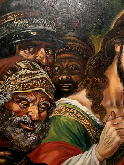 Oil painting Christ and the sinner Alexander Arkadievich Litvinov