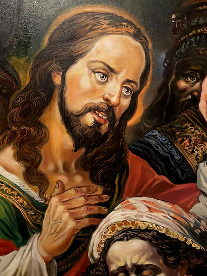 Oil painting Christ and the sinner Alexander Arkadievich Litvinov