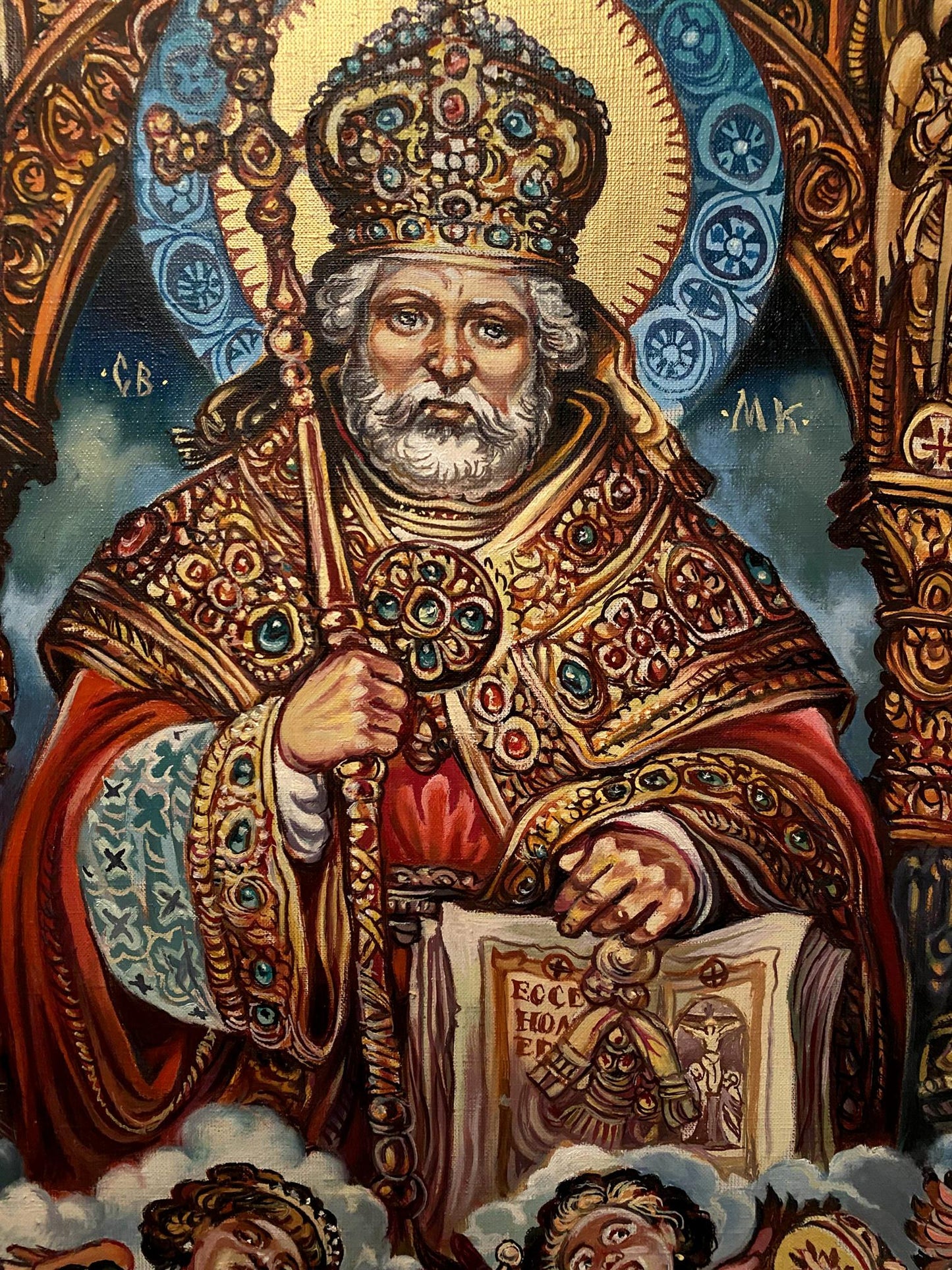 Oil painting St. Nicholas Alexander Arkadievich Litvinov