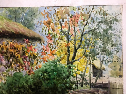 Watercolor painting Grapes near my house Ivan Kirillovich Tsyupka