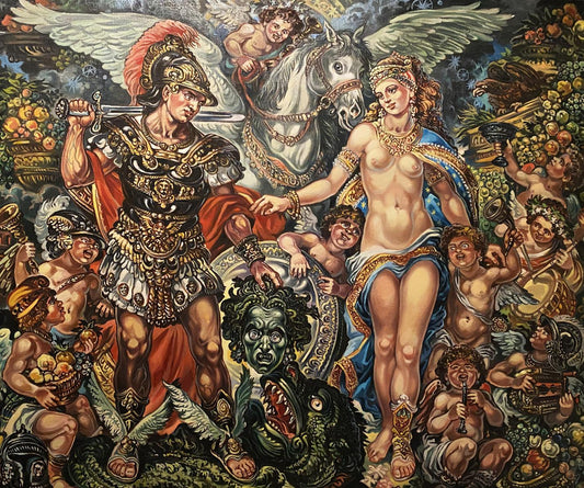 Oil painting Wonderful Perseus and Andromeda Alexander Litvinov