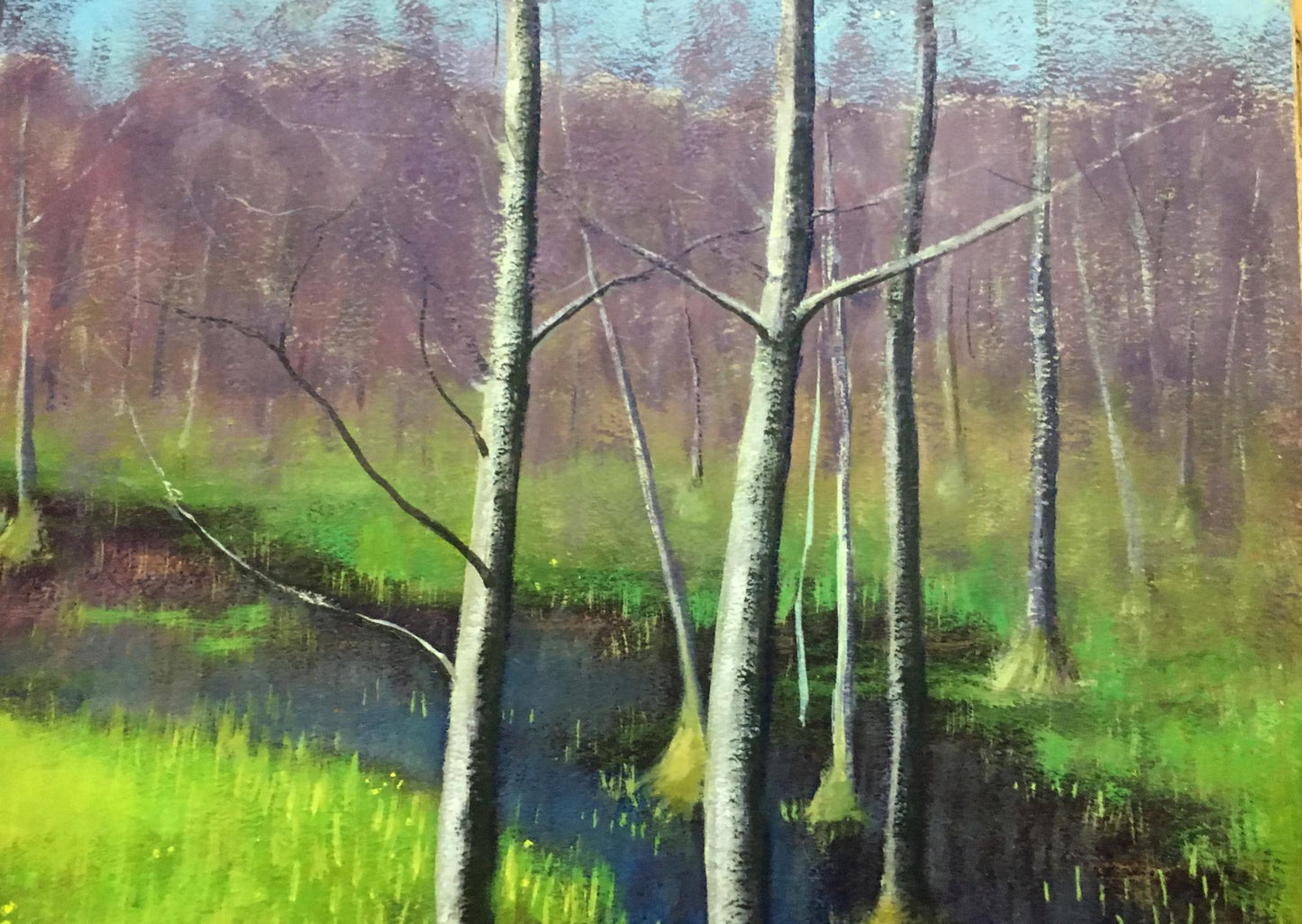 Oil painting The trees Ivan Kirillovich Tsyupka