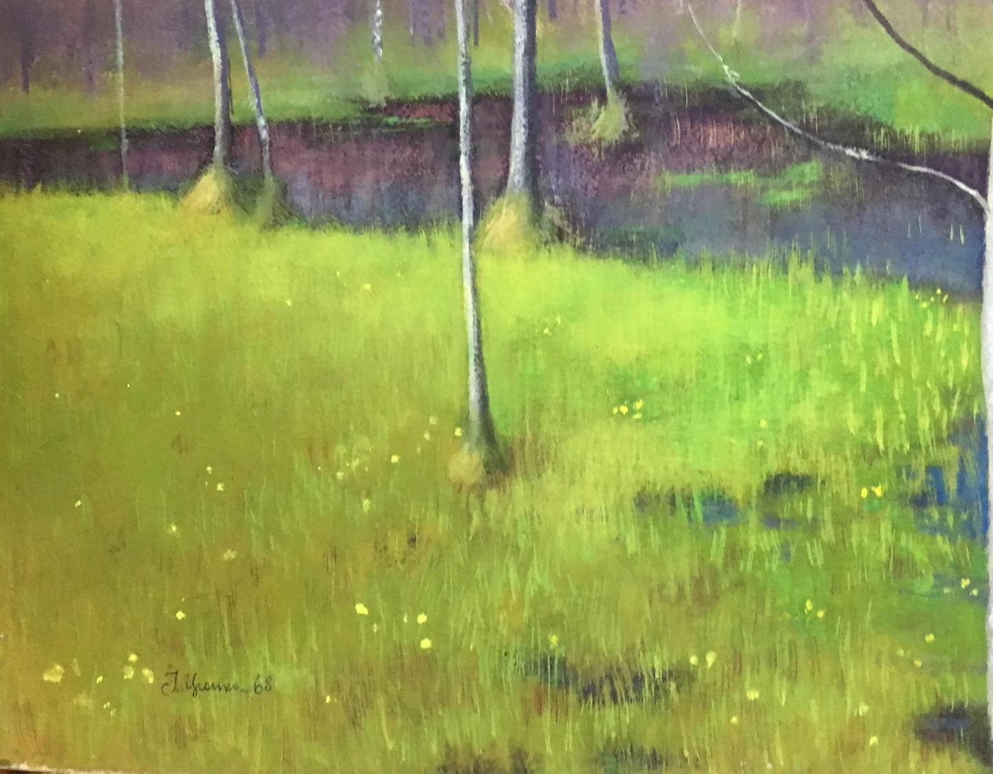 Oil painting The trees Ivan Kirillovich Tsyupka