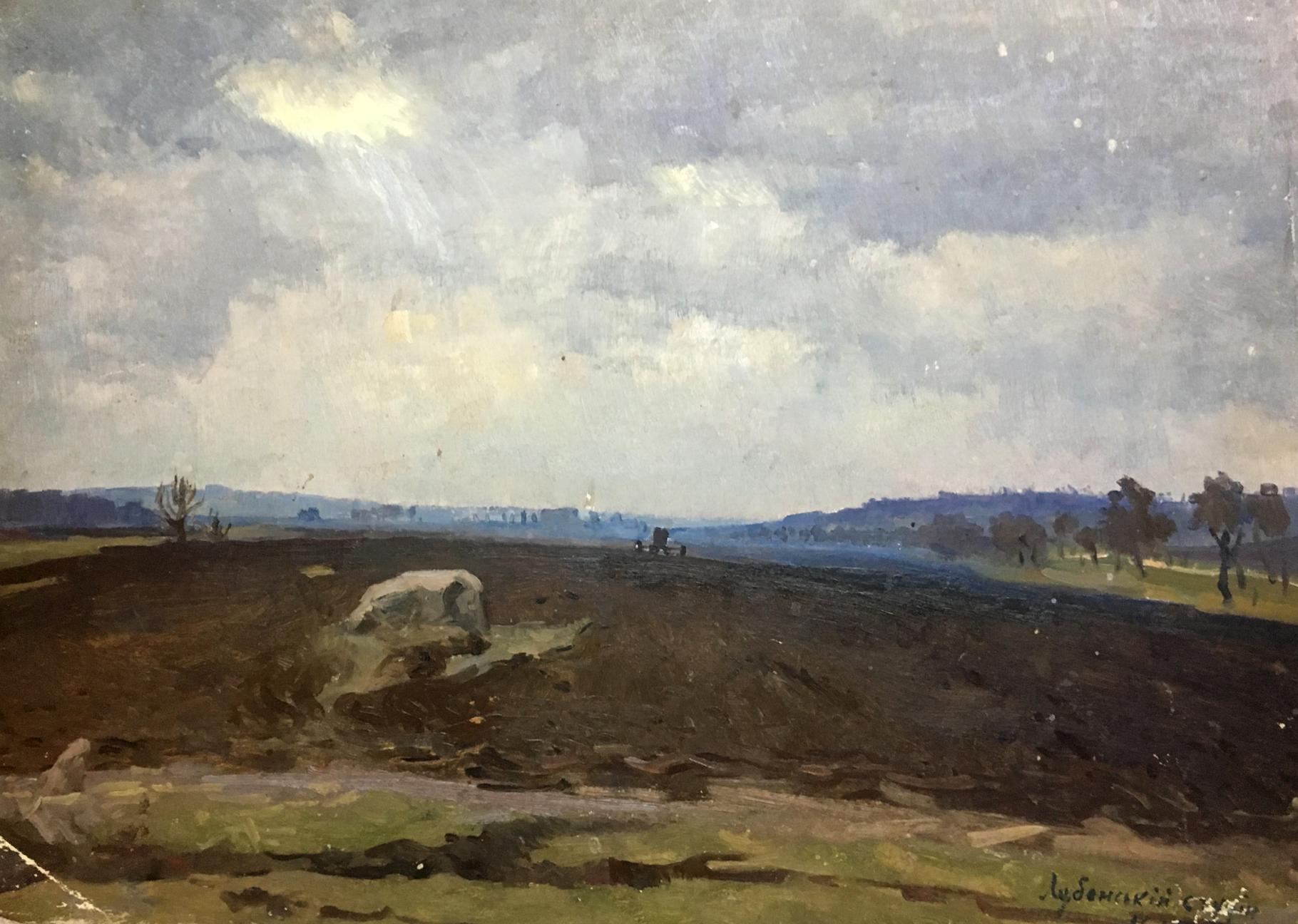 Oil painting Lubenskoye field Kravchenko Nikolay Ivanovich