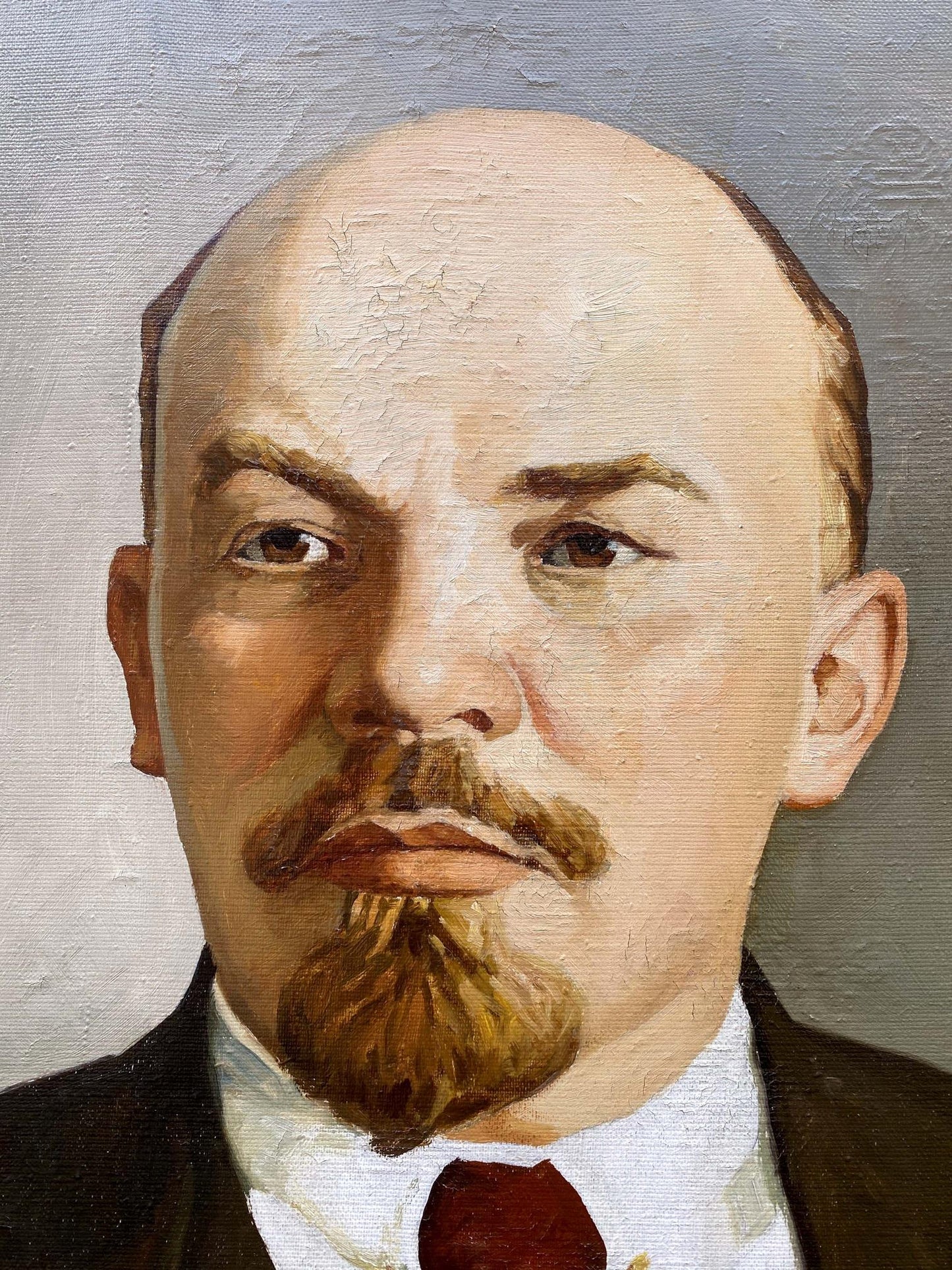 Oil painting Portrait of Lenin before the meeting Unknown artist