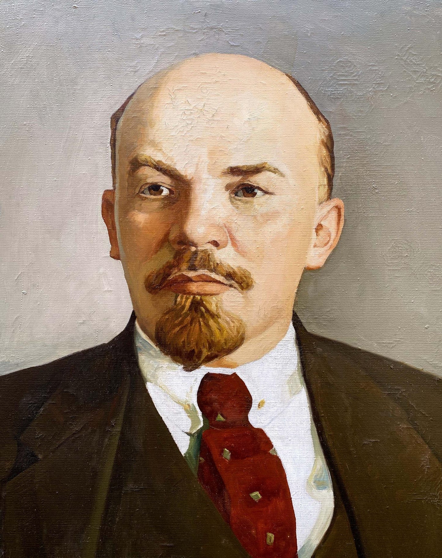 Oil painting Portrait of Lenin before the meeting Unknown artist