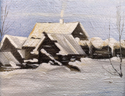 oil winter painting