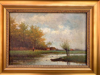 Oil painting Near the forest Unknown artist