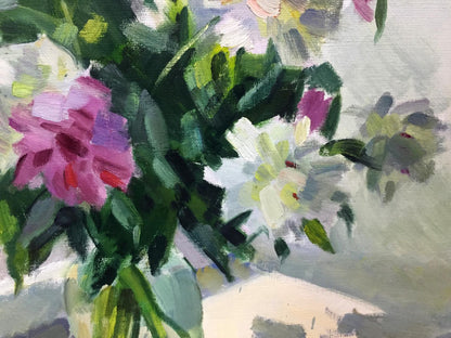 Oil painting Peonies Kryzhanivskyi Viktor Vladimirovich