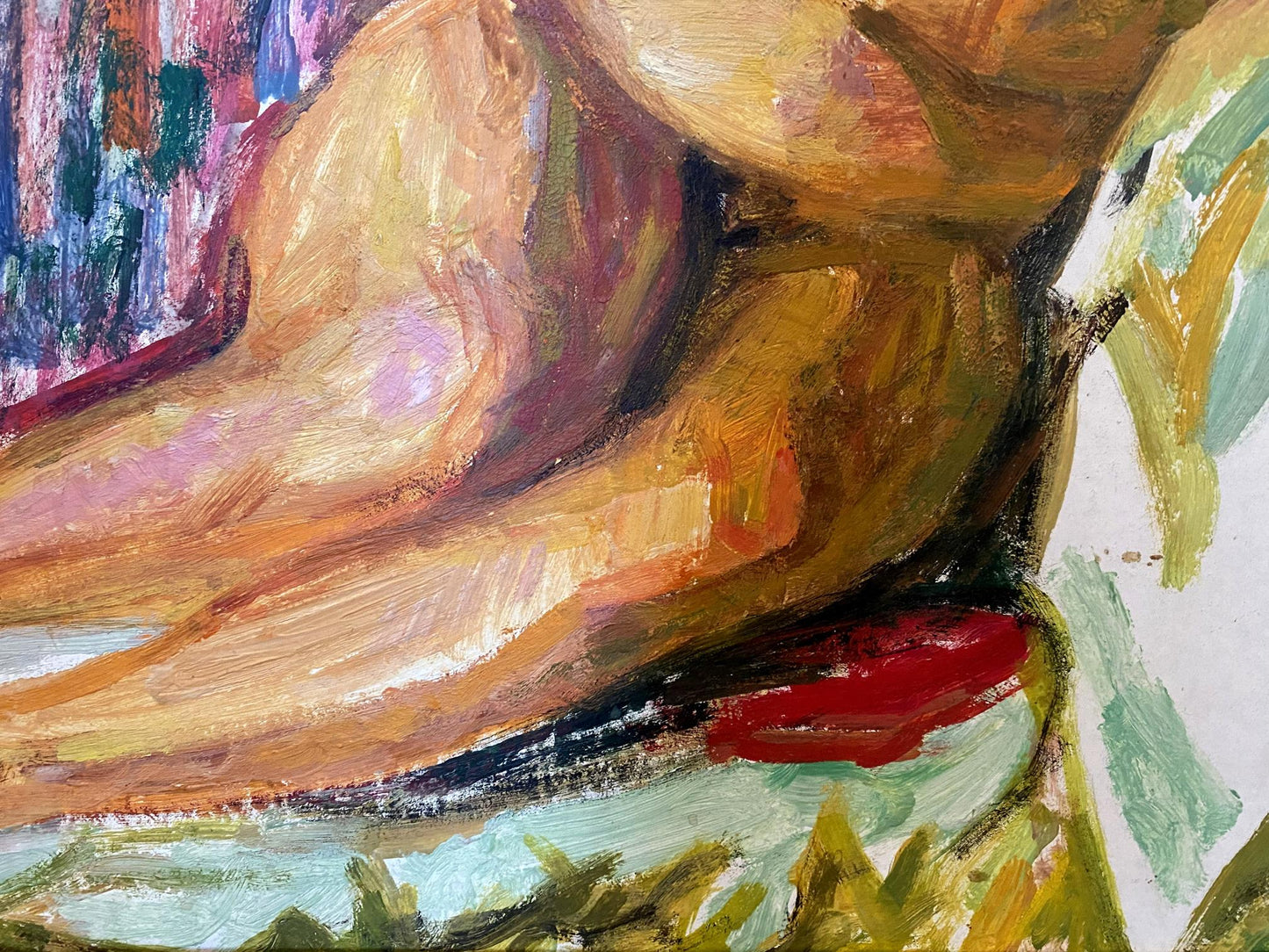 Oil painting Portrait of a naked woman Glushchenko Nikolai Petrovich