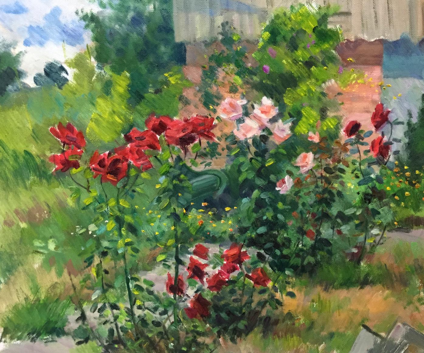 Oil painting In the garden Kryzhanivskyi Viktor Vladimirovich