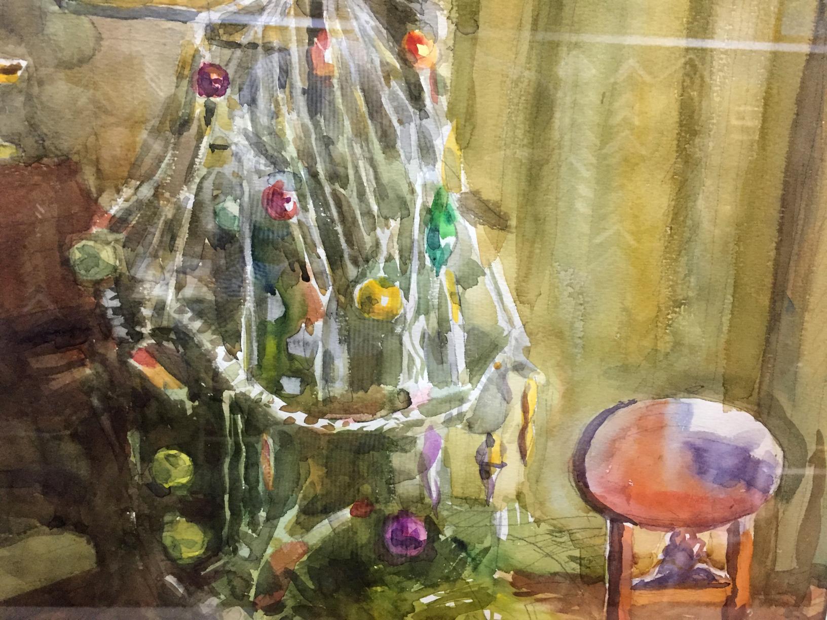 Viktor Kryzhanivskyi's New Year watercolor painting