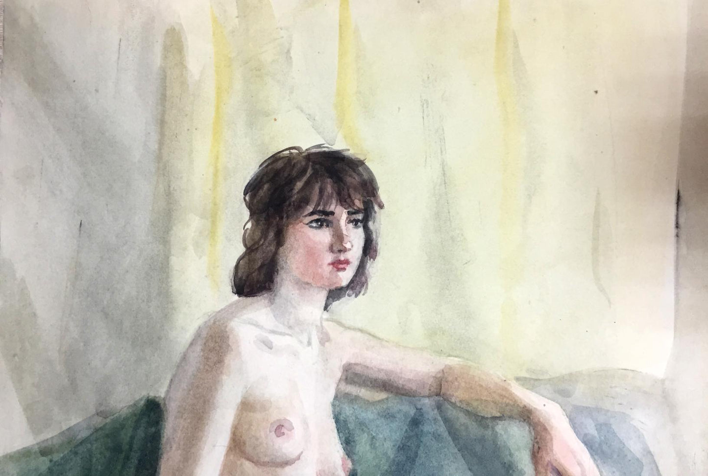 Watercolor painting Nude girl Kryzhanivskyi Viktor Vladimirovich