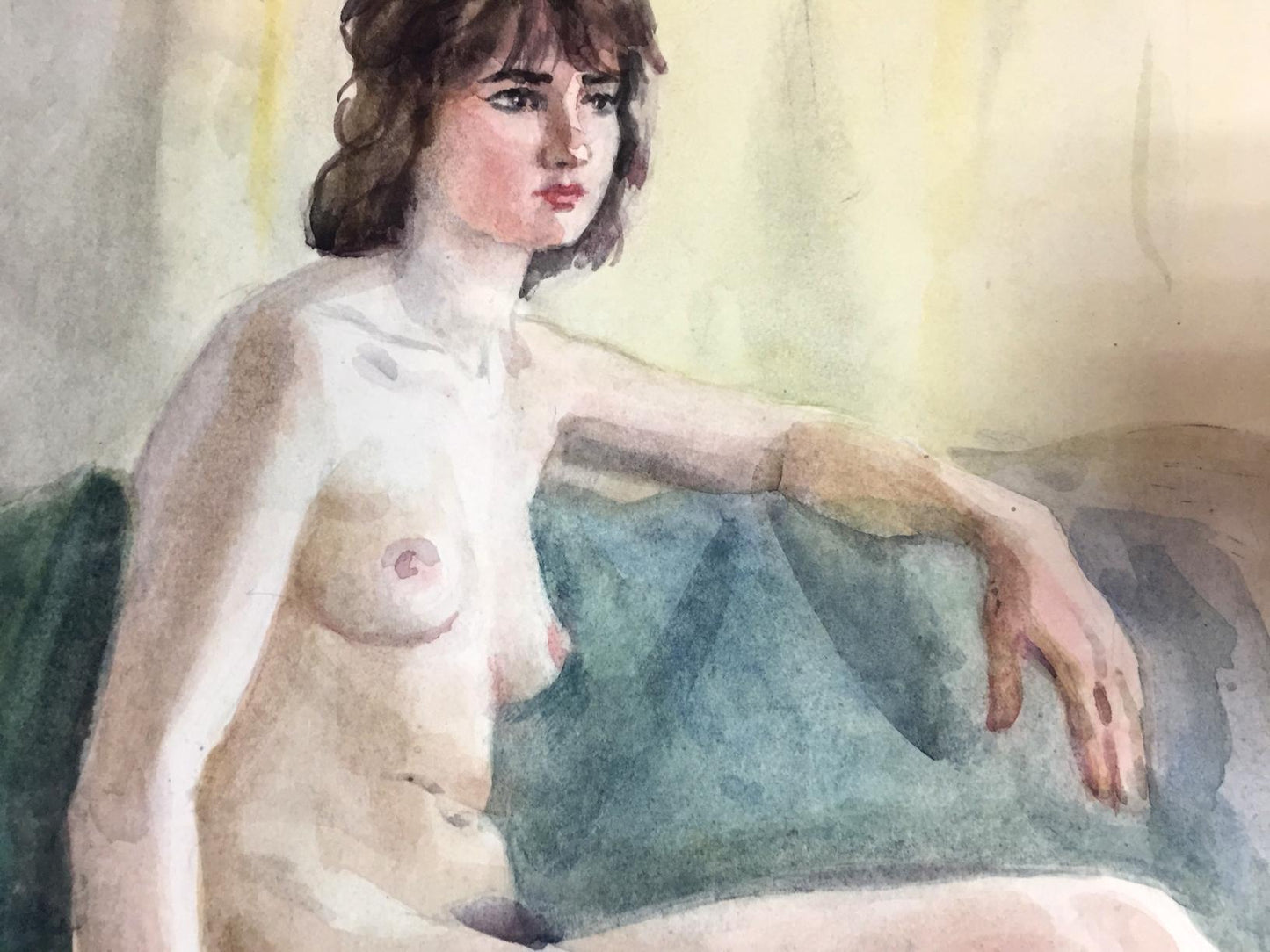 Watercolor painting Nude girl Kryzhanivskyi Viktor Vladimirovich