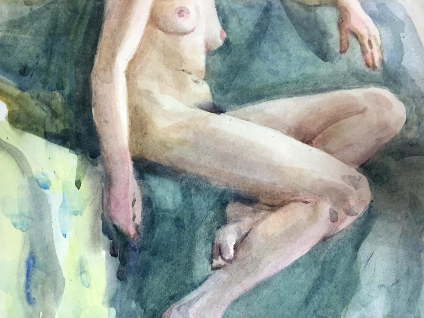 Watercolor painting Nude girl Kryzhanivskyi Viktor Vladimirovich