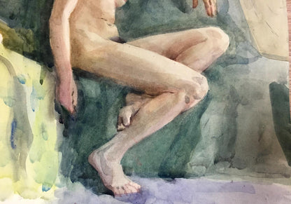 Watercolor painting Nude girl Kryzhanivskyi Viktor Vladimirovich