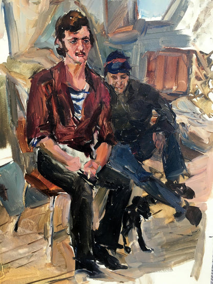 Oil painting Portrait of sailors Irina Palazhchenko