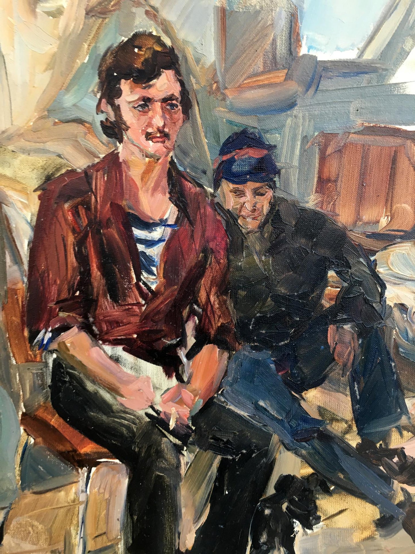 Oil painting Portrait of sailors Irina Palazhchenko