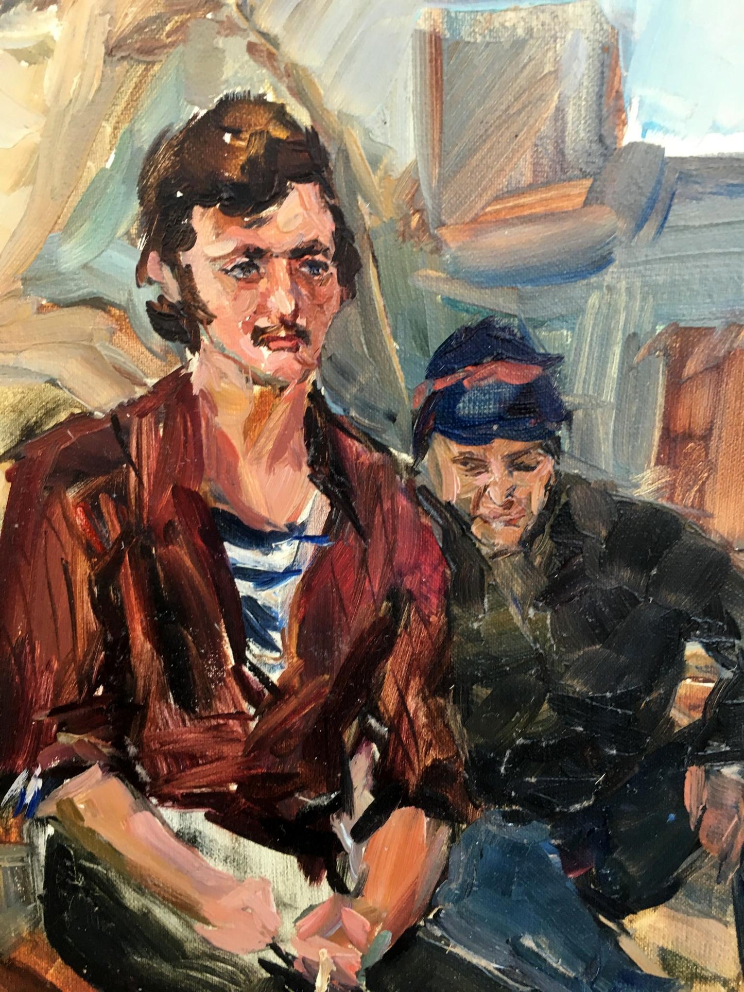 Oil painting Portrait of sailors Irina Palazhchenko