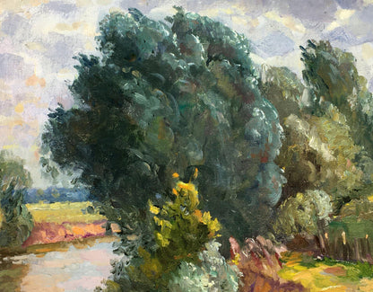 Oil painting Near the river Mynka Alexander Fedorovich