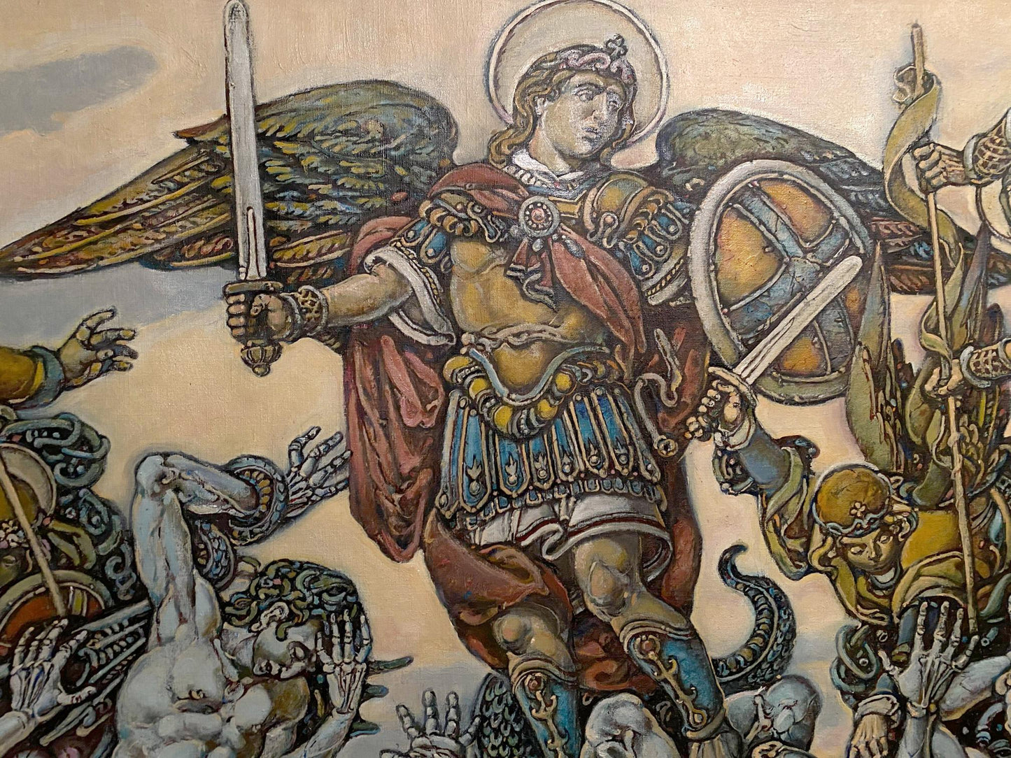 Oil painting Michael the Archangel Litvinov Oleg Arkad'yevich