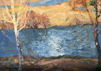 Oil painting By the evening Mynka Alexander Fedorovich