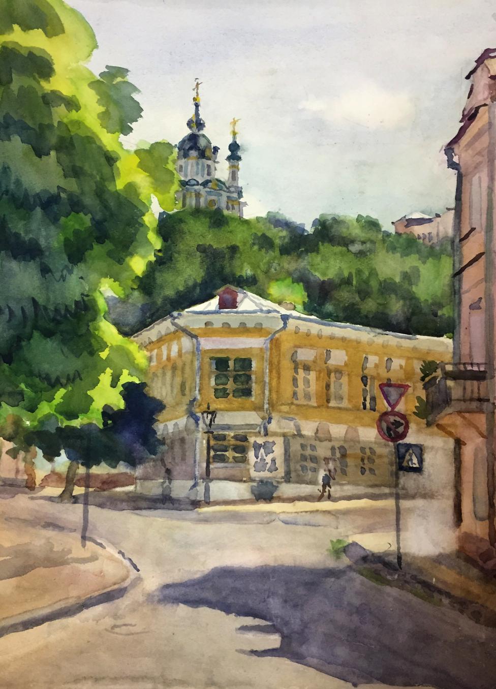 Watercolor painting Andrew's Descent Kryzhanivskyi Viktor Vladimirovich