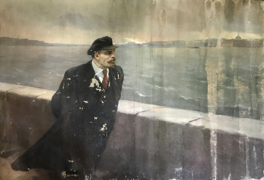 Oil painting Lenin on the embankment Mykhailo Tsalovich Loshak