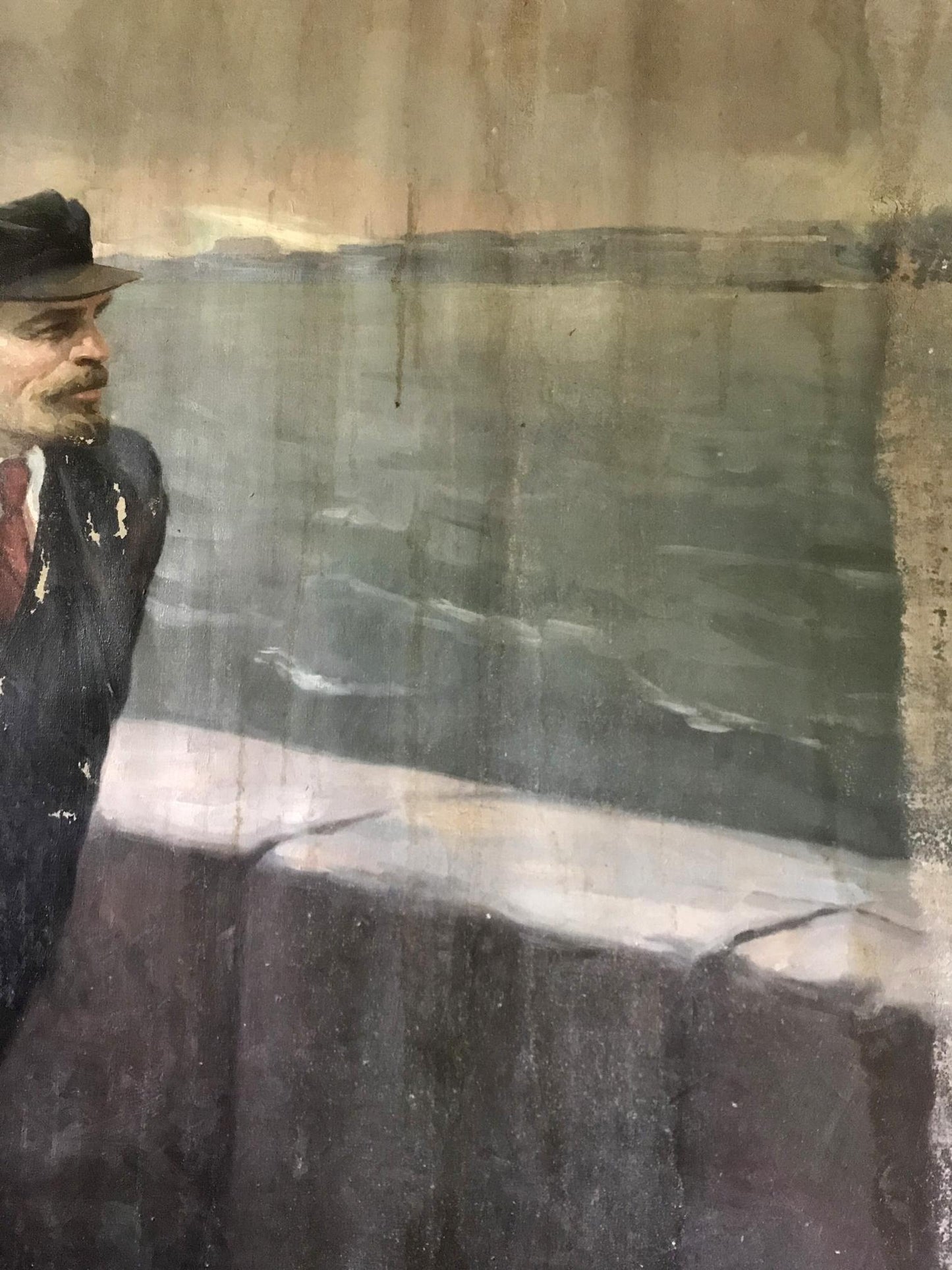 Oil painting Lenin on the embankment Mykhailo Tsalovich Loshak