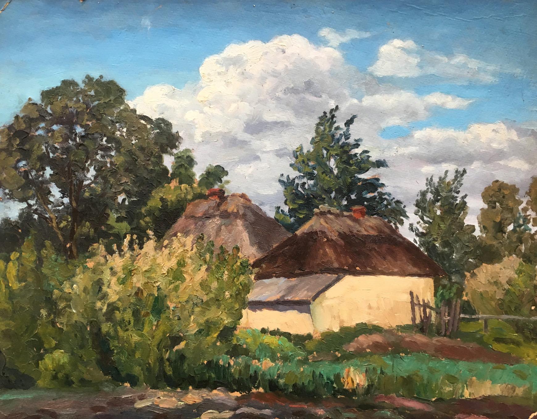 Oil painting House near the forest Alexander Georgievich Cherkas