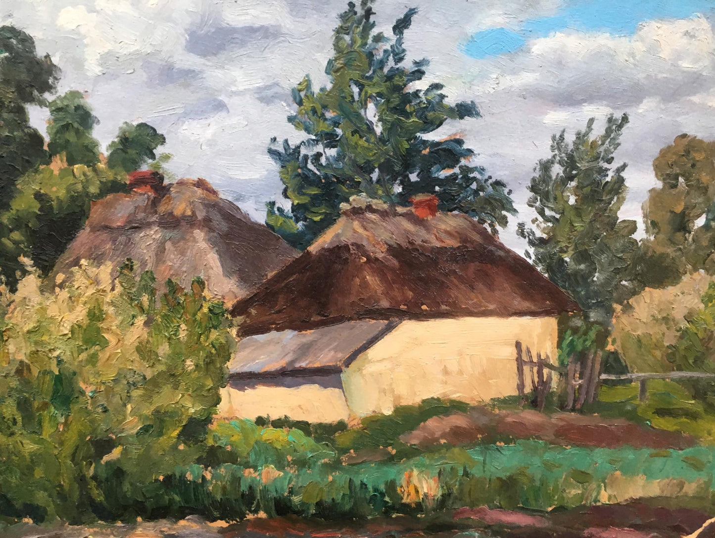 Oil painting House near the forest Alexander Georgievich Cherkas