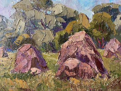 Oil painting Haystacks Gaponchenko Ivan Ivanovich