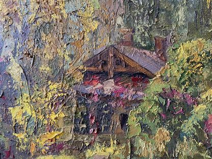 Oil painting Autumn in the village Gaponchenko Ivan Ivanovich