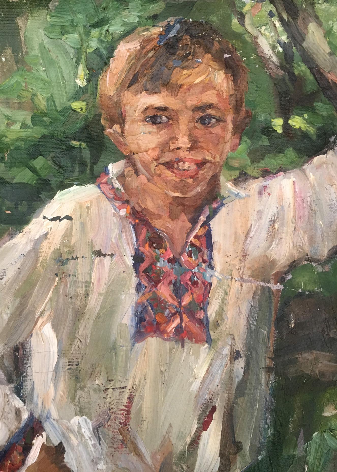 Oil painting Portrait of a boy Palazhchenko Irina