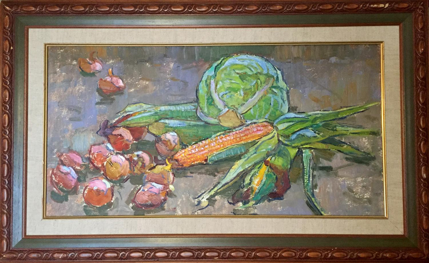 Oil painting Still life with corn Chehodar Vasyl