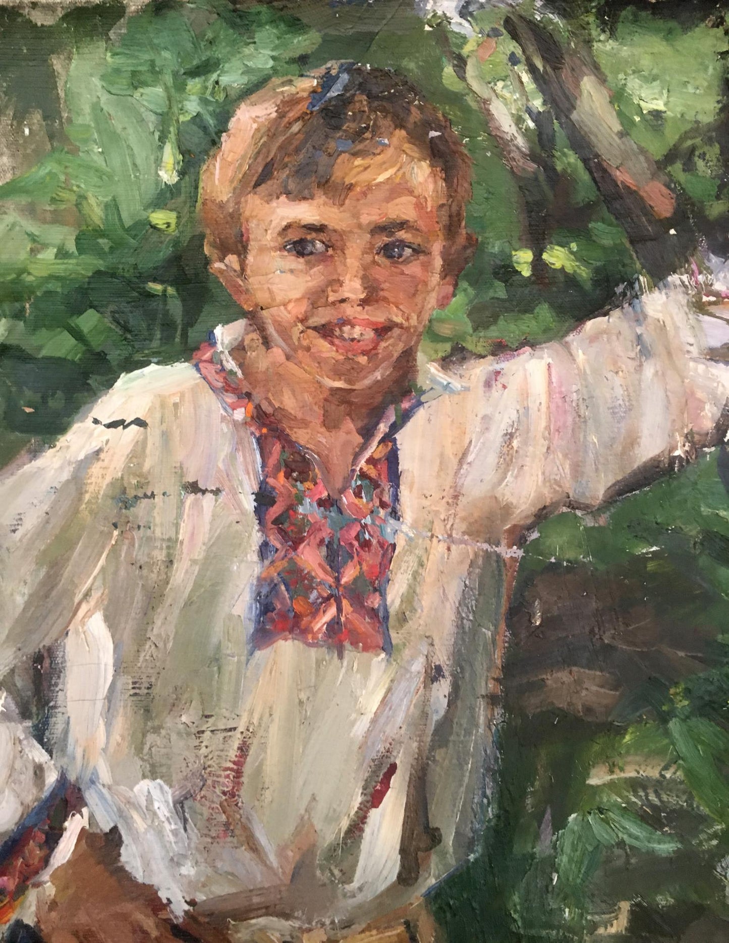 Oil painting Portrait of a boy Palazhchenko Irina