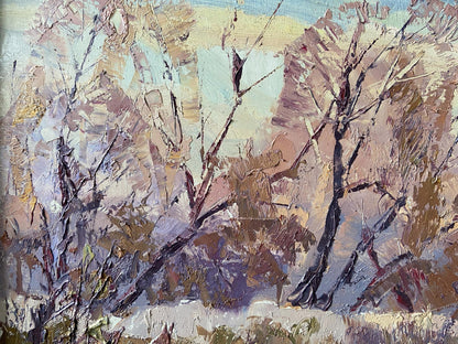 Oil painting Evening on the Vorskla river Gaponchenko Ivan Ivanovich