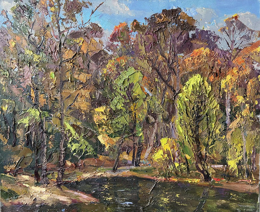 Oil painting Beautiful autumn Gaponchenko Ivan Ivanovich